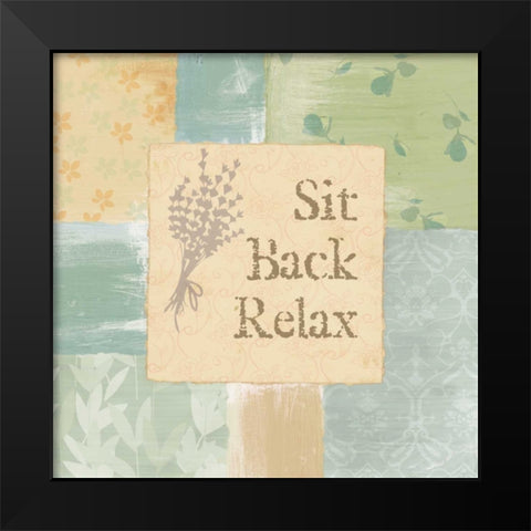 RELAXING TIME I Black Modern Wood Framed Art Print by Ballantyne, Piper