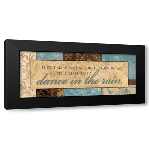 DANCE IN THE RAIN Black Modern Wood Framed Art Print by Ballantyne, Piper