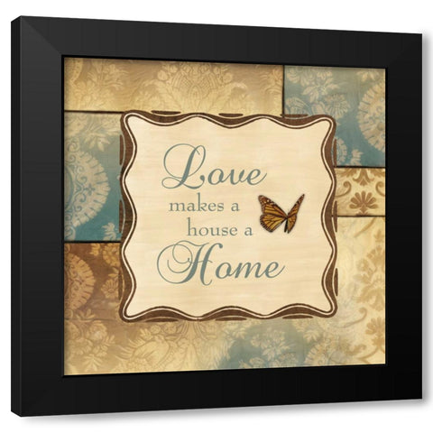 LOVE HOME Black Modern Wood Framed Art Print with Double Matting by Ballantyne, Piper