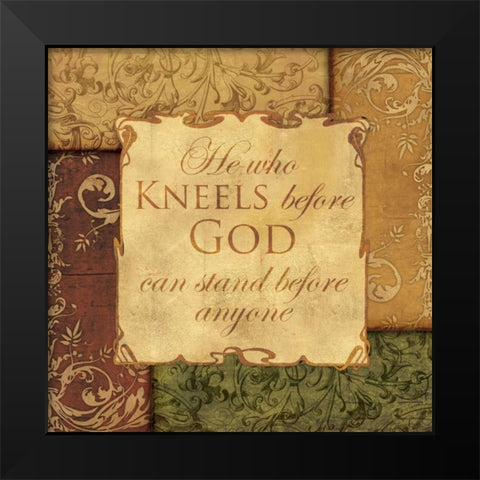 BEFORE GOD Black Modern Wood Framed Art Print by Ballantyne, Piper