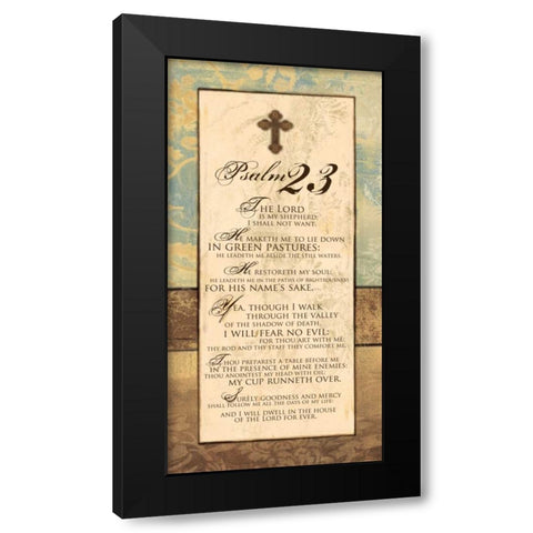 PSALM 23 PANEL Black Modern Wood Framed Art Print by Ballantyne, Piper