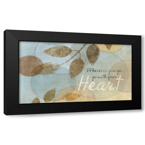 CHERISH Black Modern Wood Framed Art Print by Ballantyne, Piper