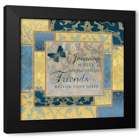 JOURNEY Black Modern Wood Framed Art Print with Double Matting by Ballantyne, Piper