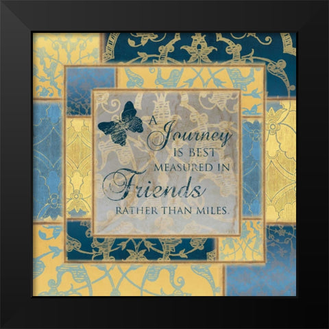 JOURNEY Black Modern Wood Framed Art Print by Ballantyne, Piper