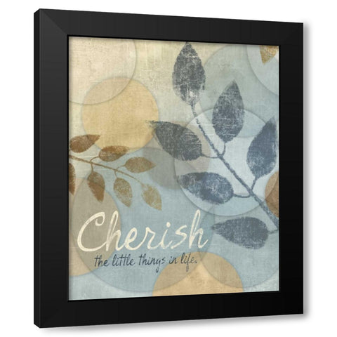 CHERISH Black Modern Wood Framed Art Print with Double Matting by Ballantyne, Piper