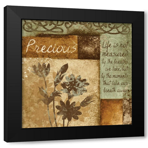 PRECIOUS Black Modern Wood Framed Art Print by Ballantyne, Piper