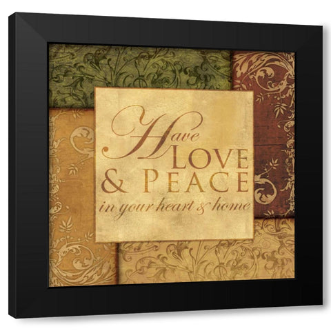 HAVE LOVE Black Modern Wood Framed Art Print with Double Matting by Ballantyne, Piper