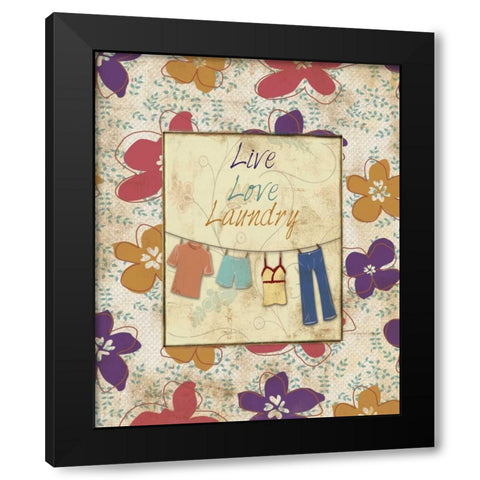 LIVE LOVE 61 Black Modern Wood Framed Art Print by Ballantyne, Piper