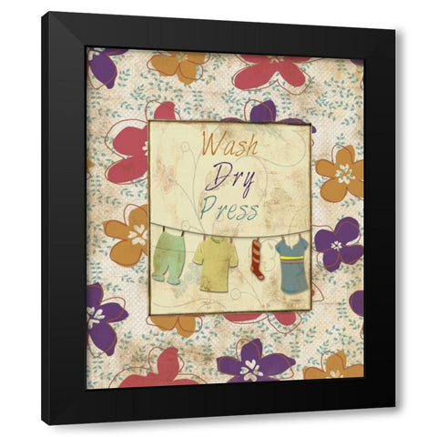 WASH DRY PRESS Black Modern Wood Framed Art Print with Double Matting by Ballantyne, Piper