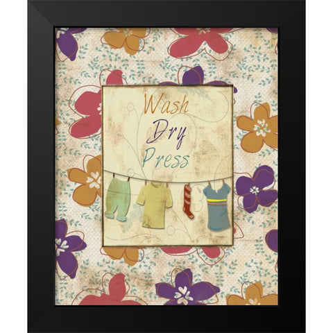 WASH DRY PRESS Black Modern Wood Framed Art Print by Ballantyne, Piper