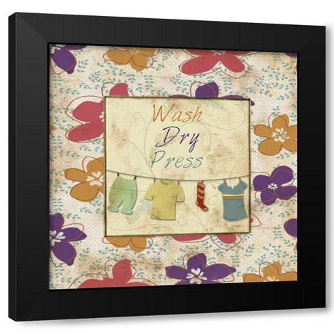 WASH DRY PRESS Black Modern Wood Framed Art Print by Ballantyne, Piper
