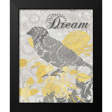 DREAM BIRD Black Modern Wood Framed Art Print by Ballantyne, Piper
