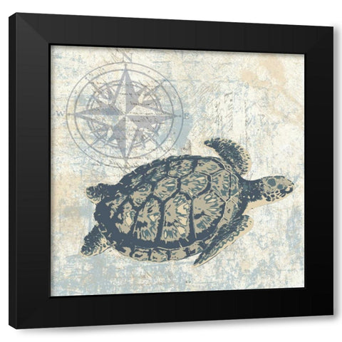 SEA FRIENDS II Black Modern Wood Framed Art Print with Double Matting by Ballantyne, Piper