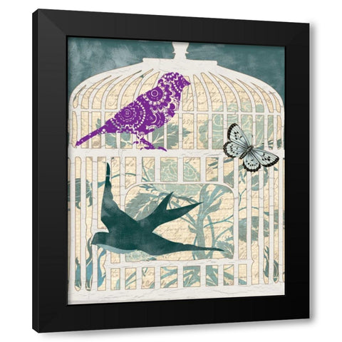 DOVE TALES I Black Modern Wood Framed Art Print with Double Matting by Ballantyne, Piper