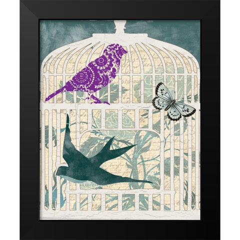 DOVE TALES I Black Modern Wood Framed Art Print by Ballantyne, Piper