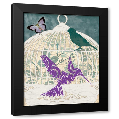 DOVE TALES II Black Modern Wood Framed Art Print with Double Matting by Ballantyne, Piper