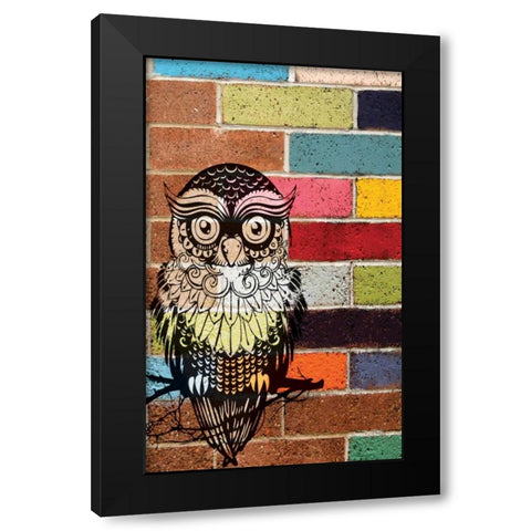 BRICK OWL Black Modern Wood Framed Art Print by Ballantyne, Piper