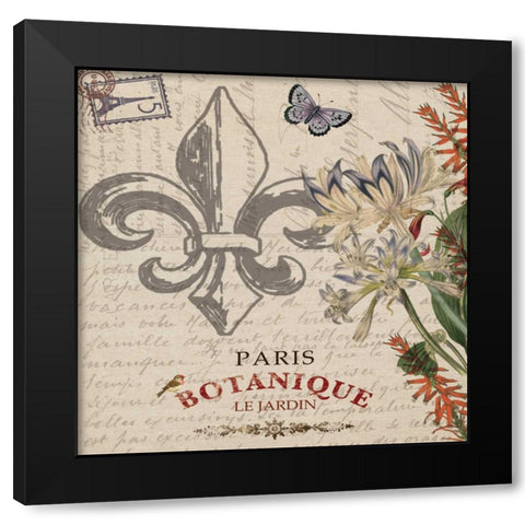 LE JARDIN PARIS Black Modern Wood Framed Art Print with Double Matting by Ballantyne, Piper