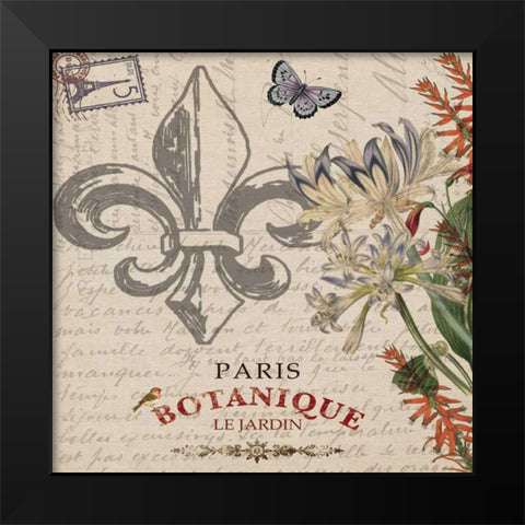 LE JARDIN PARIS Black Modern Wood Framed Art Print by Ballantyne, Piper