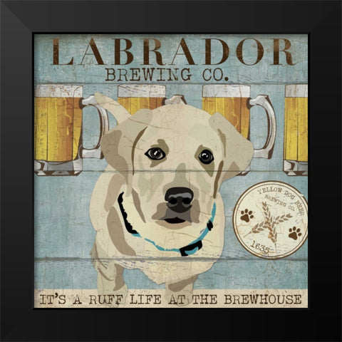 LIFES RUFF II Black Modern Wood Framed Art Print by Ballantyne, Piper