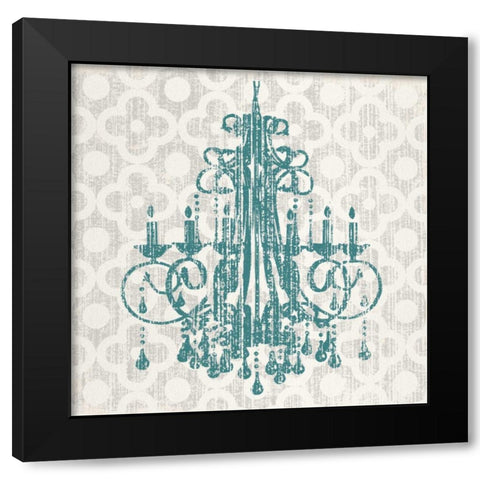 QUATREFOIL CHANDELIER I Black Modern Wood Framed Art Print with Double Matting by Ballantyne, Piper