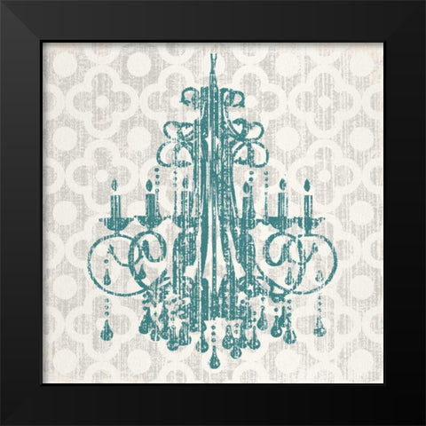 QUATREFOIL CHANDELIER I Black Modern Wood Framed Art Print by Ballantyne, Piper