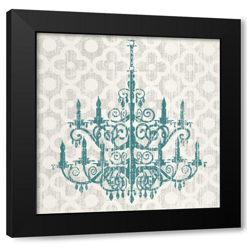 QUATREFOIL CHANDELIER II Black Modern Wood Framed Art Print by Ballantyne, Piper