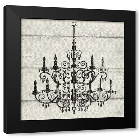 ITALY CHANDELIER II Black Modern Wood Framed Art Print with Double Matting by Ballantyne, Piper