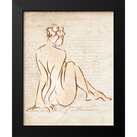 ROMANTIC WOMEN II Black Modern Wood Framed Art Print by Ballantyne, Piper
