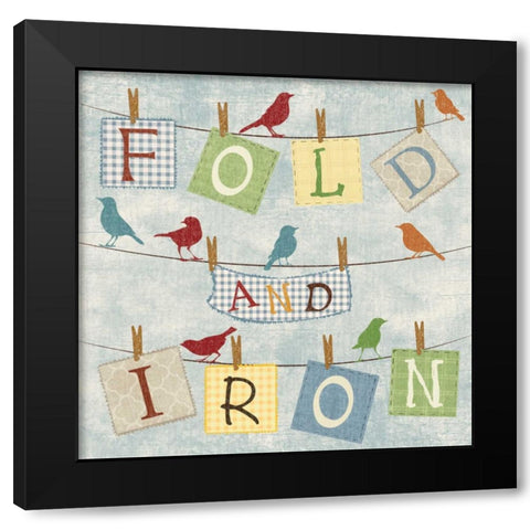 FOLD AND IRON Black Modern Wood Framed Art Print by Ballantyne, Piper