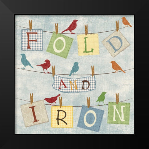 FOLD AND IRON Black Modern Wood Framed Art Print by Ballantyne, Piper