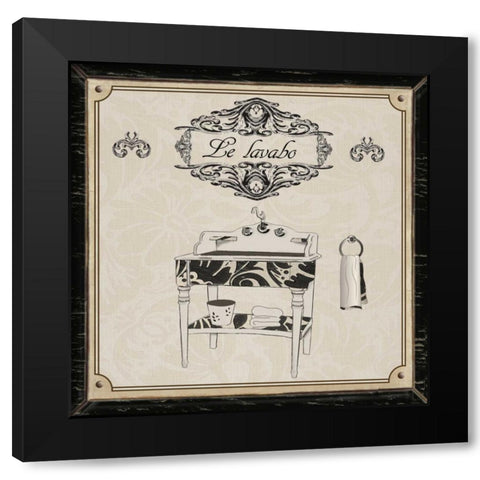 LE LAVABO Black Modern Wood Framed Art Print with Double Matting by Ballantyne, Piper