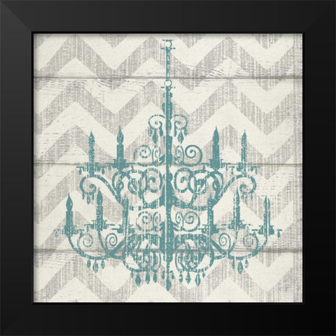 CHEVRON CHANDELIER II Black Modern Wood Framed Art Print by Ballantyne, Piper