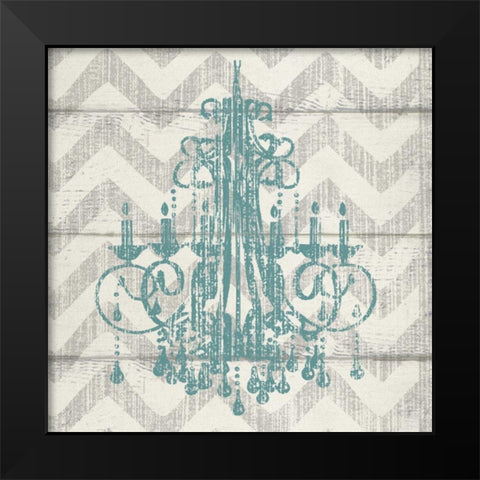 CHEVRON CHANDELIER I Black Modern Wood Framed Art Print by Ballantyne, Piper