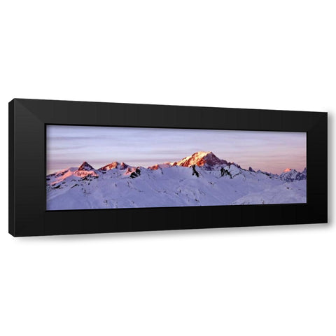 France, Snowcapped mountains, elevated view Black Modern Wood Framed Art Print with Double Matting by Frank, Assaf