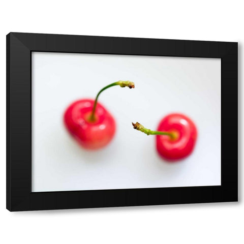 Close-up of cherries Black Modern Wood Framed Art Print by Frank, Assaf