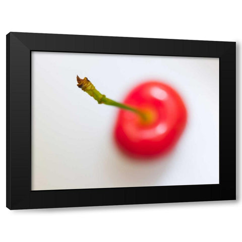 Close-up of cherry, studio shot Black Modern Wood Framed Art Print by Frank, Assaf