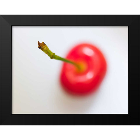 Close-up of cherry, studio shot Black Modern Wood Framed Art Print by Frank, Assaf