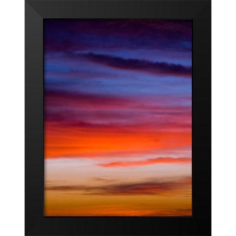 Low angle view of clouds at sunset Black Modern Wood Framed Art Print by Frank, Assaf
