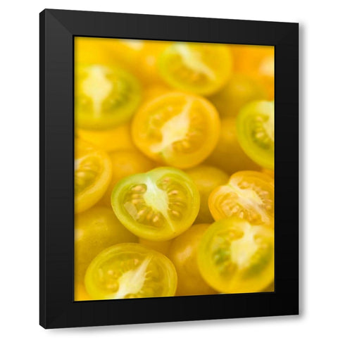 Top view of yellow tomatoes Black Modern Wood Framed Art Print by Frank, Assaf