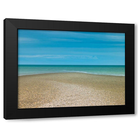 Tranquil beach Black Modern Wood Framed Art Print by Frank, Assaf