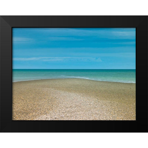 Tranquil beach Black Modern Wood Framed Art Print by Frank, Assaf