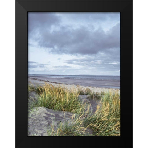 Sand dunes and grass, West wittering beach, UK Black Modern Wood Framed Art Print by Frank, Assaf