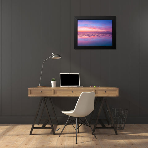 Sunrise at beach, Littlehampton England Black Modern Wood Framed Art Print by Frank, Assaf