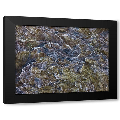Frosty rock surface Black Modern Wood Framed Art Print with Double Matting by Frank, Assaf