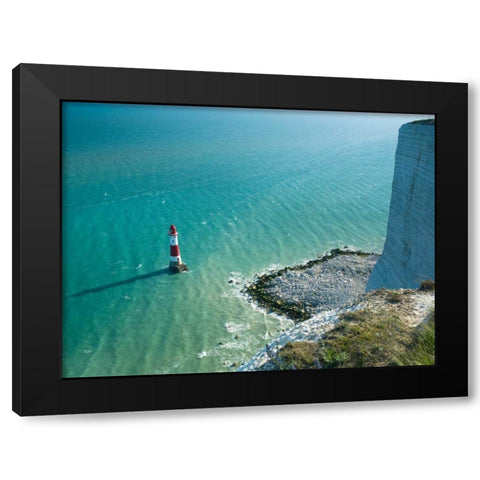 Beachy Head lighthouse Black Modern Wood Framed Art Print by Frank, Assaf