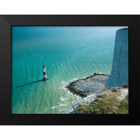 Beachy Head lighthouse Black Modern Wood Framed Art Print by Frank, Assaf