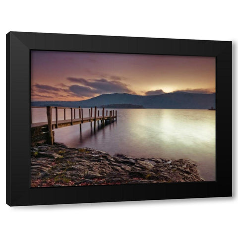 Tranquil beach Black Modern Wood Framed Art Print by Frank, Assaf
