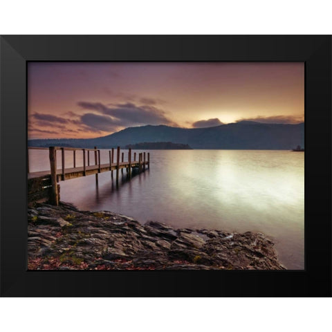 Tranquil beach Black Modern Wood Framed Art Print by Frank, Assaf