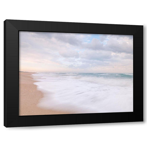 Beach Black Modern Wood Framed Art Print by Frank, Assaf